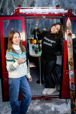 Load image into Gallery viewer, &quot;Champagne Powder&quot; Embroidered Mock Neck
