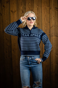 "Team Après" Merino Wool Quarter Zip Sweater