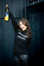 Load image into Gallery viewer, &quot;Champagne Powder&quot; Embroidered Mock Neck
